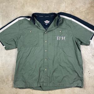 Vintage button up Harley Davidson collared shirt